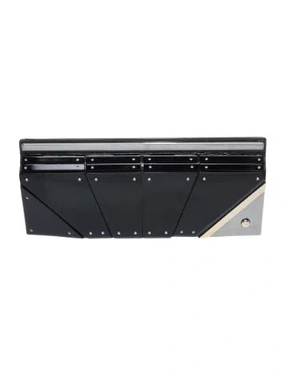 Pre-owned Lanvin Leather Clutch In Black