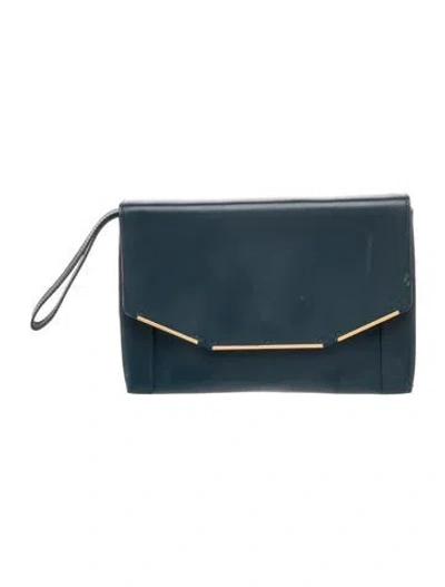 Pre-owned Lanvin Leather Clutch In Blue