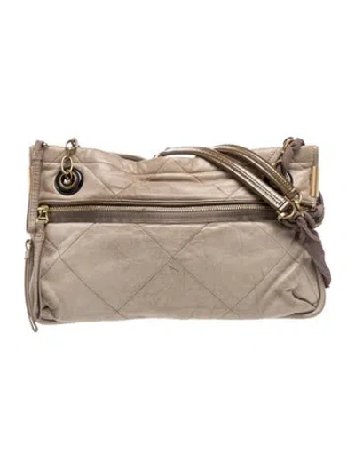 Pre-owned Lanvin Leather Clutch In Brown/neutrals