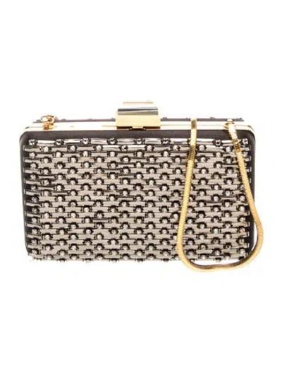 Pre-owned Lanvin Leather Clutch In Neutrals