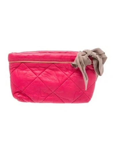 Pre-owned Lanvin Leather Clutch In Pink