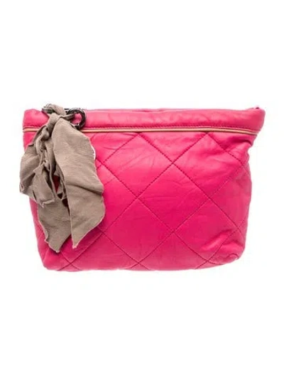 Pre-owned Lanvin Leather Clutch In Pink