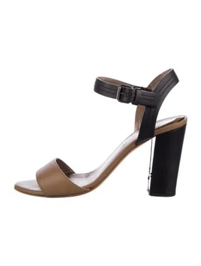 Pre-owned Lanvin Leather Colorblock Pattern Sandals