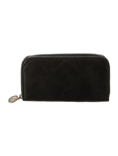 Pre-owned Lanvin Leather Continental Wallet In Black
