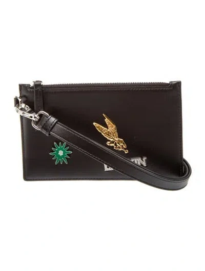 Pre-owned Lanvin Leather Crossbody Bag In Black