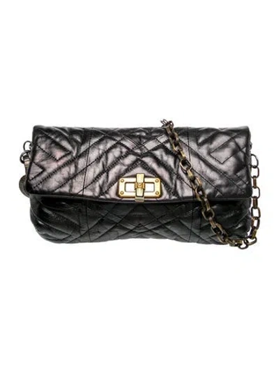 Pre-owned Lanvin Leather Crossbody Bag In Black