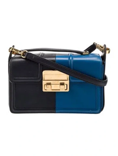 Pre-owned Lanvin Leather Crossbody Bag In Blue