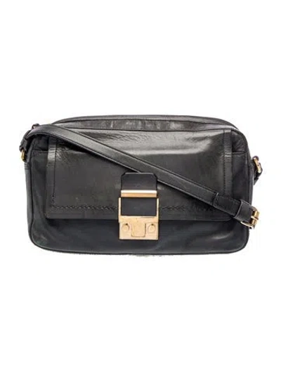 Pre-owned Lanvin Leather Crossbody Bag In Gray