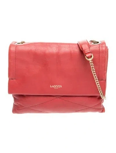 Pre-owned Lanvin Leather Crossbody Bag In Red