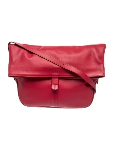 Pre-owned Lanvin Leather Crossbody Bag In Red