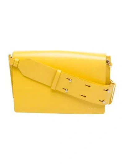 Pre-owned Lanvin Leather Crossbody Bag In Yellow