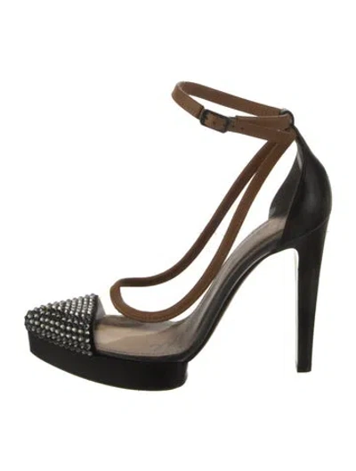 Pre-owned Lanvin Leather Crystal Embellishments Pumps In Multi