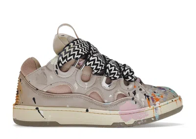 Pre-owned Lanvin Leather Curb Gallery Dept. (women's) Sneakers In Pale Pink