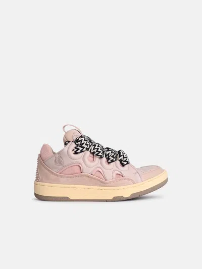 Lanvin Leather Curb Sneaker In Pink