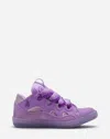 Lanvin Leather Curb Sneakers For Men In Lilac