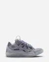 Lanvin Women's Leather Curb Sneakers In Grey
