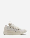 Lanvin Leather Curb Sneakers In Peach