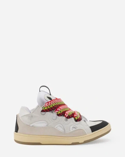 LANVIN LANVIN LEATHER CURB SNEAKERS