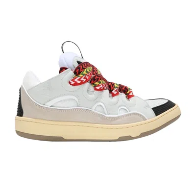 Pre-owned Lanvin Leather Curb 'white Black Gum' | Men's Size 36