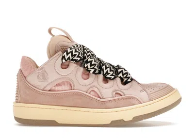Pre-owned Lanvin Leather Curb (women's) Sneakers In Pink/gum