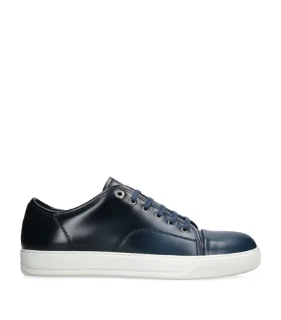 Lanvin Dbb1 Gradation Leather Sneakers In Black