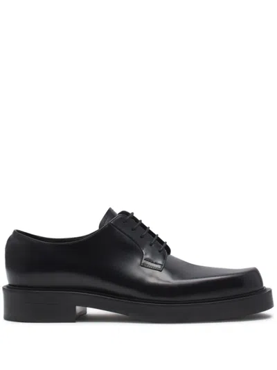 Lanvin Banjo Leather Richelieu For Men In Black