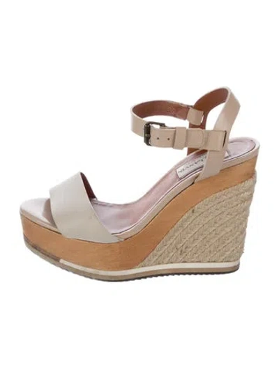 Pre-owned Lanvin Leather Espadrilles In Brown