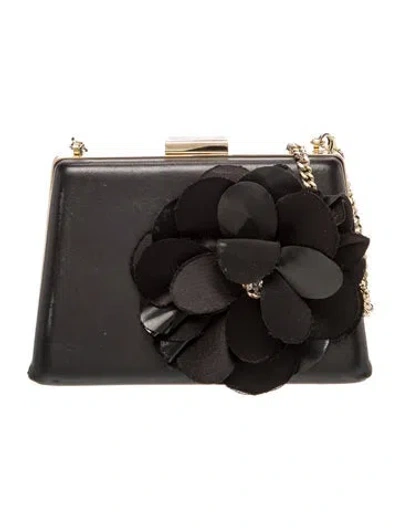 Pre-owned Lanvin Leather Evening Bag In Black