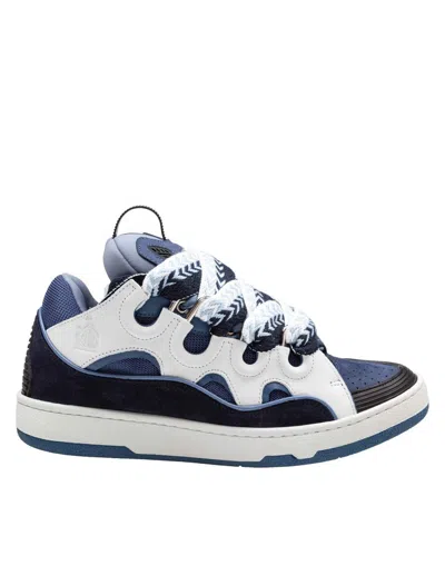 LANVIN LANVIN LEATHER, FABRIC, AND SUEDE SNEAKERS