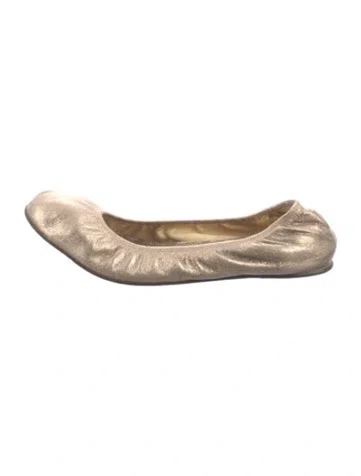 Pre-owned Lanvin Leather Flats In Neutral