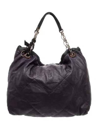 Pre-owned Lanvin Leather Hobo In Black