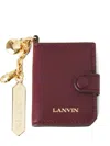 Lanvin Leather Keyring Cardholder In Red