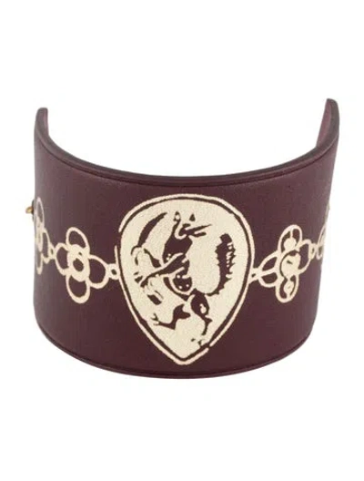 Pre-owned Lanvin Leather Link Bracelet, 9" In Multi