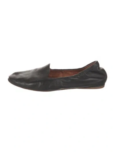 Pre-owned Lanvin Leather Loafers In Black