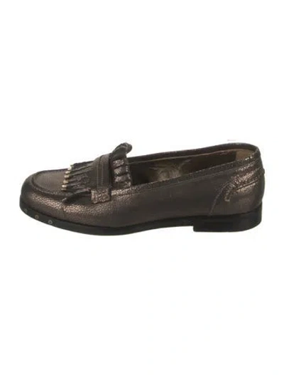 Pre-owned Lanvin Leather Loafers In Green