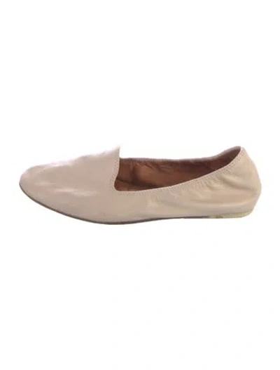 Pre-owned Lanvin Leather Loafers In Neutral