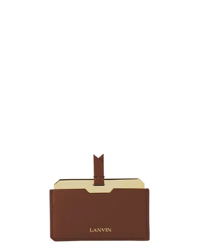 Lanvin Leather Mirror Holder In Brown