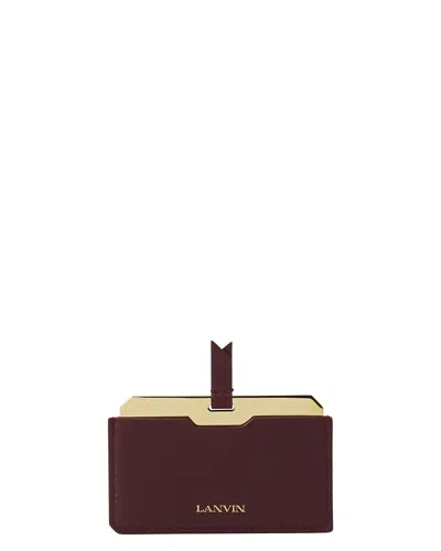 Lanvin Leather Mirror Holder In Brown