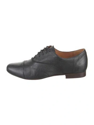Pre-owned Lanvin Leather Oxfords In Black