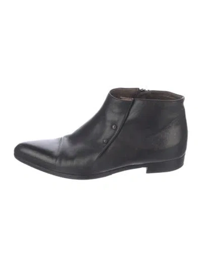 Pre-owned Lanvin Leather Oxfords In Black