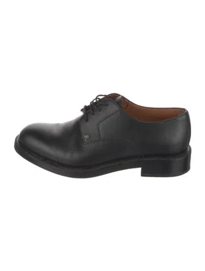 Pre-owned Lanvin Leather Oxfords In Black