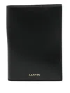 Lanvin Leather Passport Holder In Black