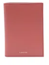 Lanvin Leather Passport Holder In Pink