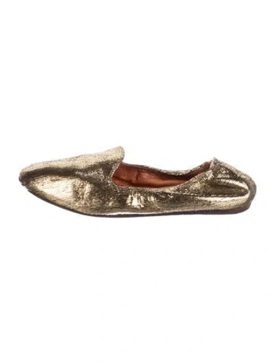 Pre-owned Lanvin Leather Patterned Ballet Flats