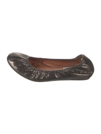 Pre-owned Lanvin Leather Patterned Ballet Flats In Brown