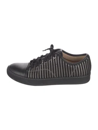 Pre-owned Lanvin Leather Patterned Sneakers In Multi