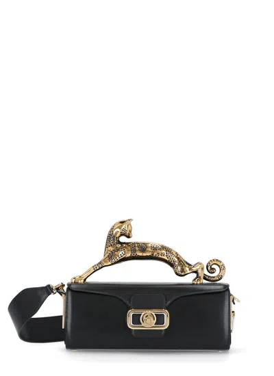 Lanvin Leather Pencil Chat Hand Bag In Nero