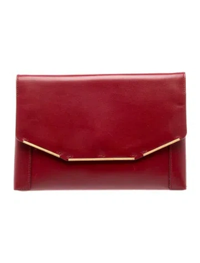 Pre-owned Lanvin Leather Portfolio In Red