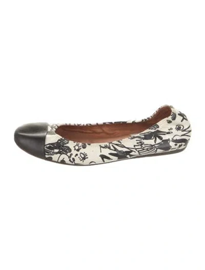 Pre-owned Lanvin Leather Printed Ballet Flats In Multi