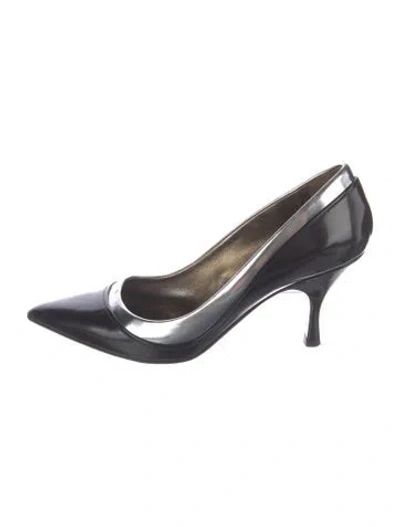 Pre-owned Lanvin Leather Pumps In Black/metallic